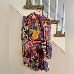 Pat BO size 4 Daydreamer Mini Dress Multi New